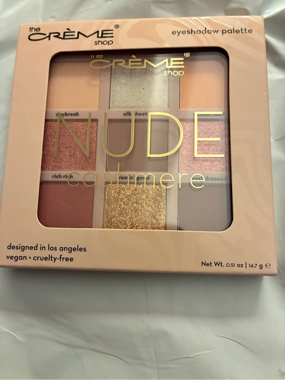 The Crème Shop Nude Cashmere Eyeshadow Palette NEW